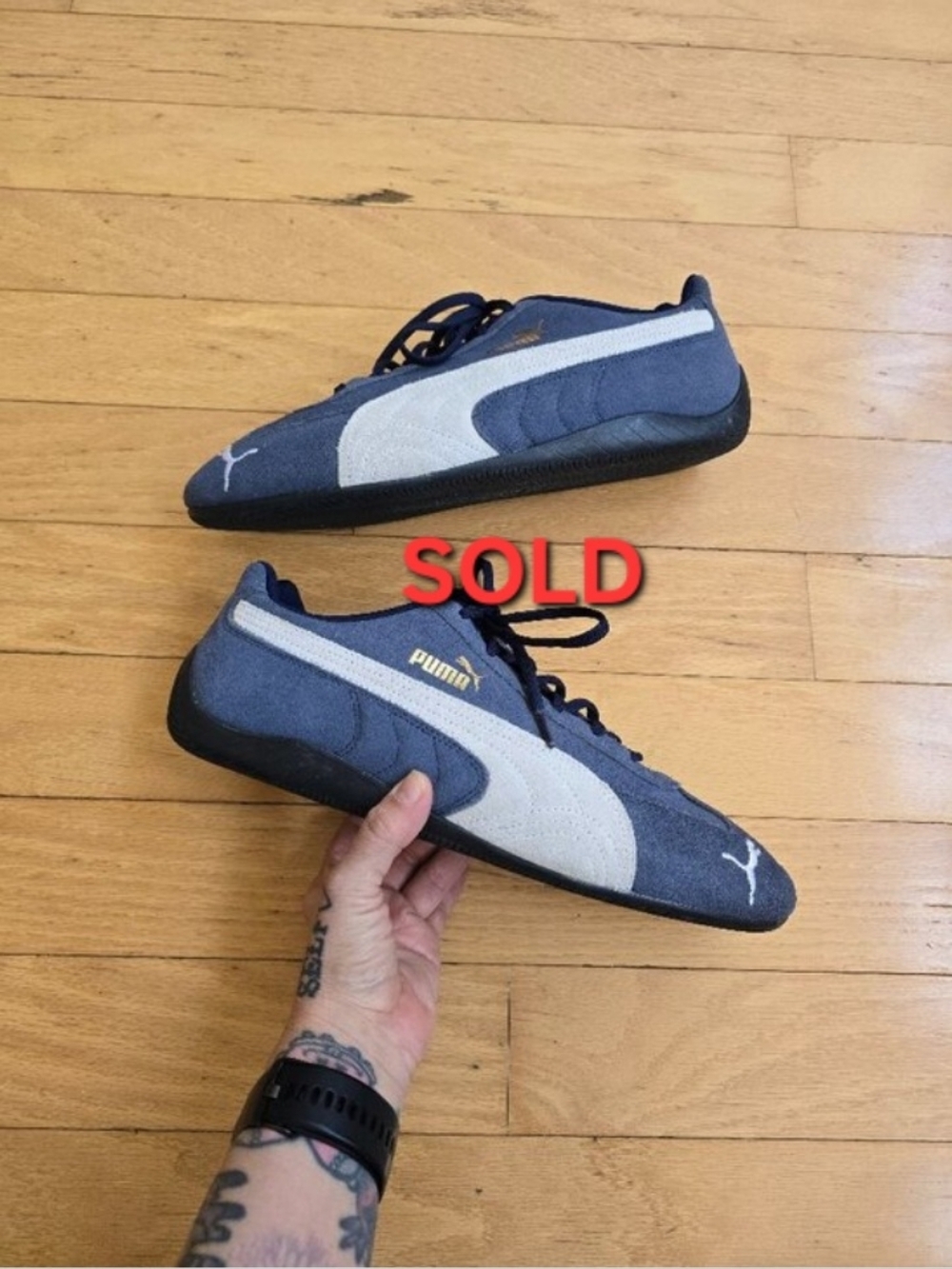 Puma | SpeedCat OG 'Peacoat White' suede sneakers | MENS 12